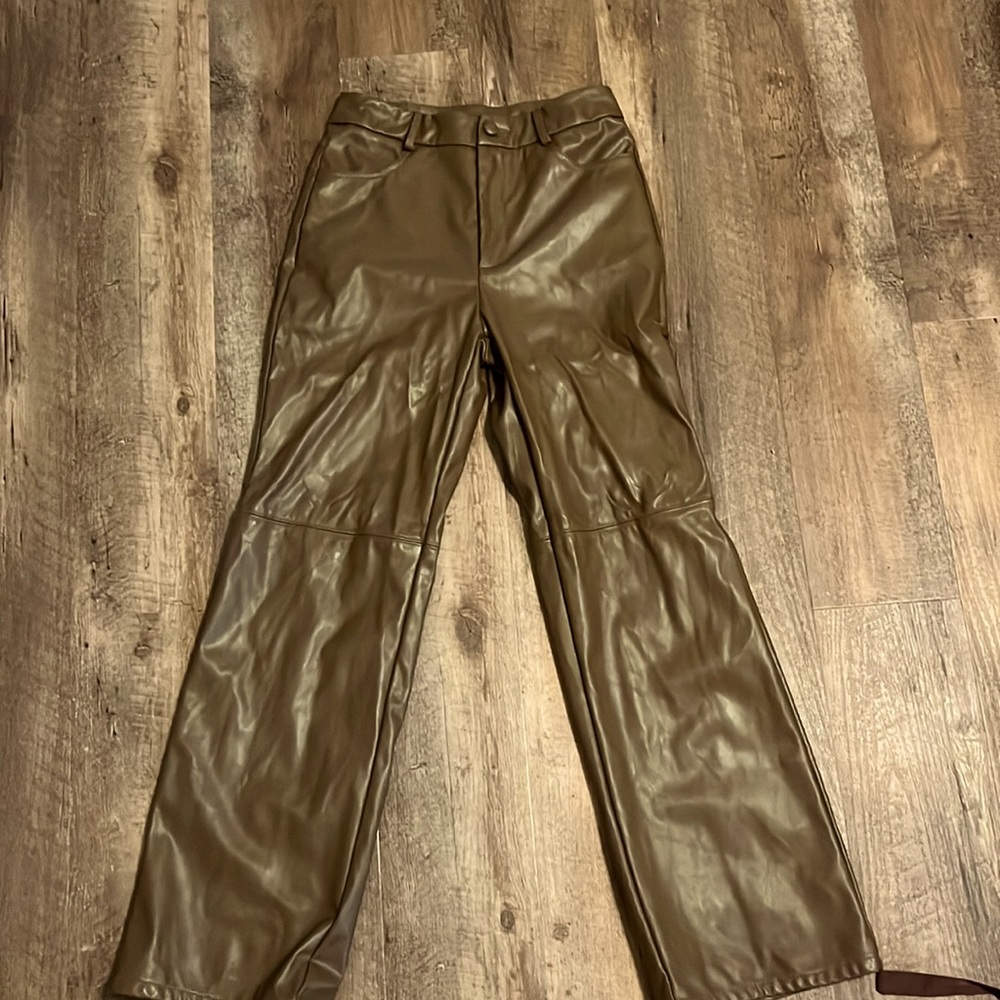 Leather pants - brown